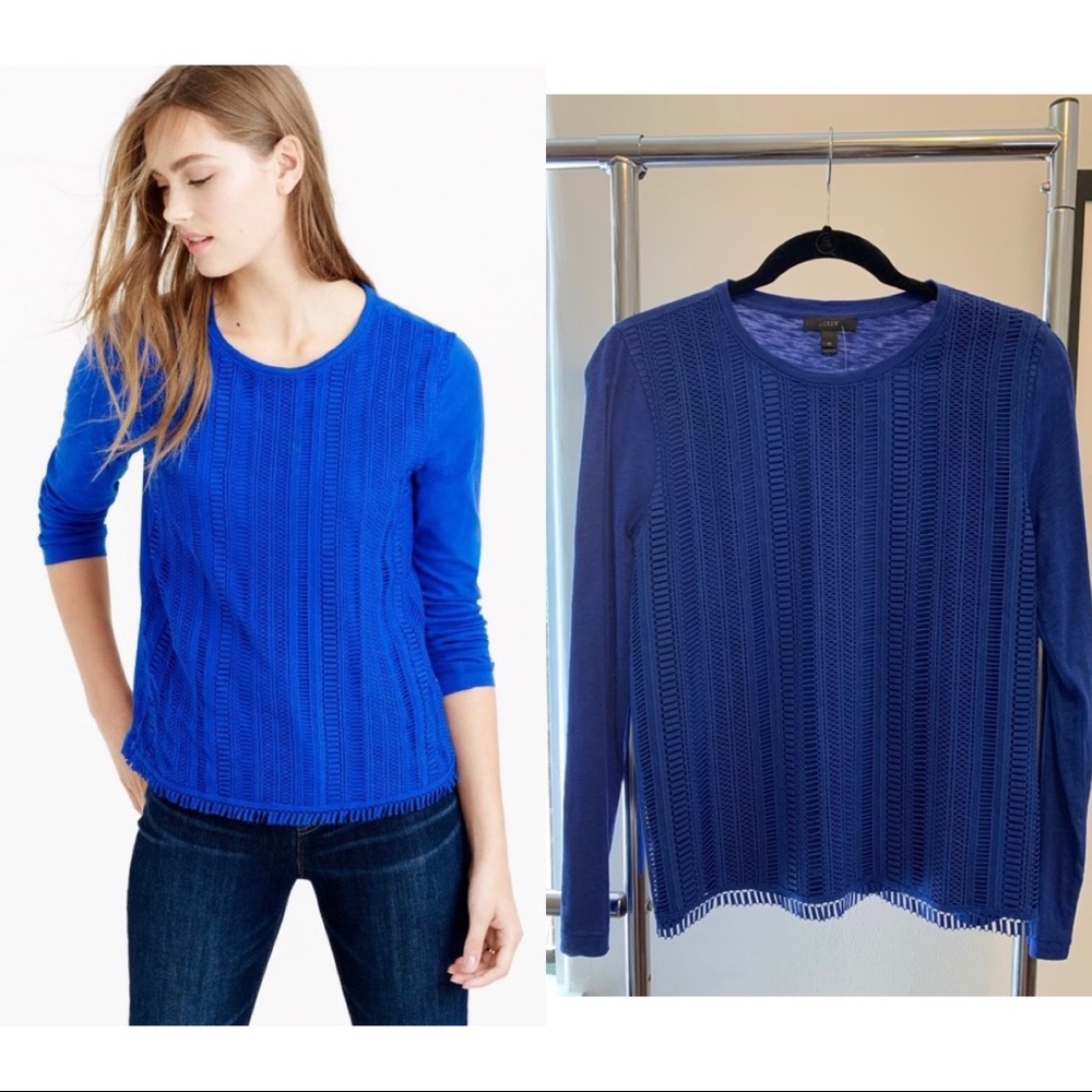 J. Crew Lace-Front Long Sleeve Shirt